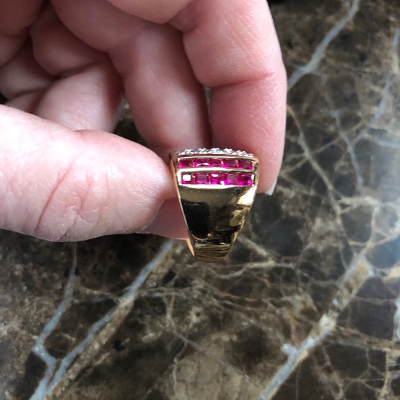 VTG 925 Sterling Silver Ring with gold overlay - Picture 5 of 8